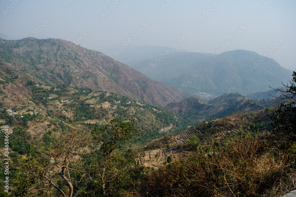 Road on the mountains of Bhimtal Nainital Uttarakhand
