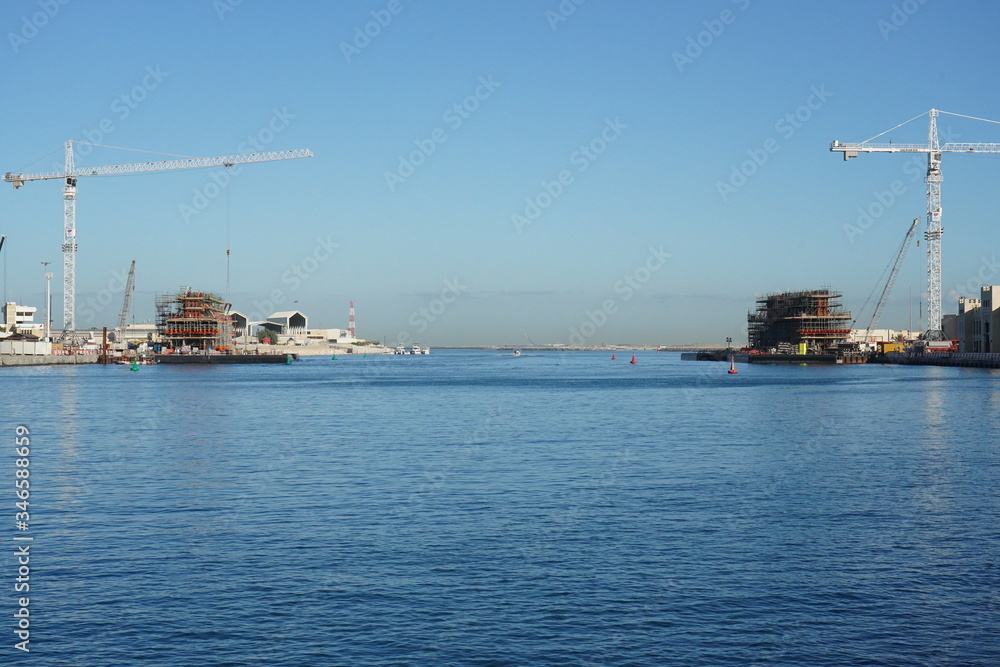 cranes in port