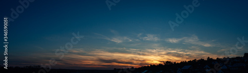 Abendhimmel nach Sonnenuntergang blue hour panorama