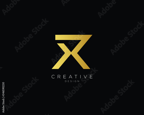 Alphabet letter XR Logo Design Icon
