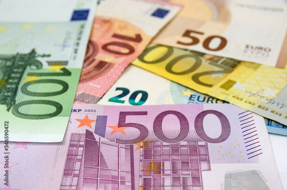different euro banknotes for background. Much money. different euro banknotes for background. Much money.