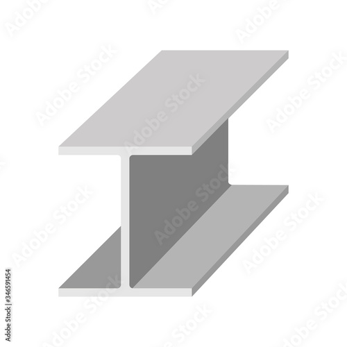 Steel beam vector icon