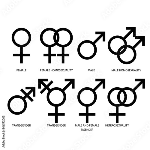 Gender symbols set