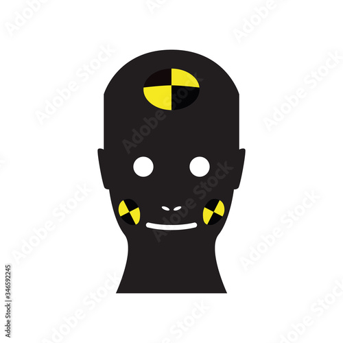 Crash test dummy vector icon