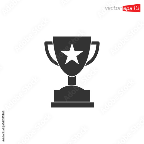 Trophy Icon Design Vector Template