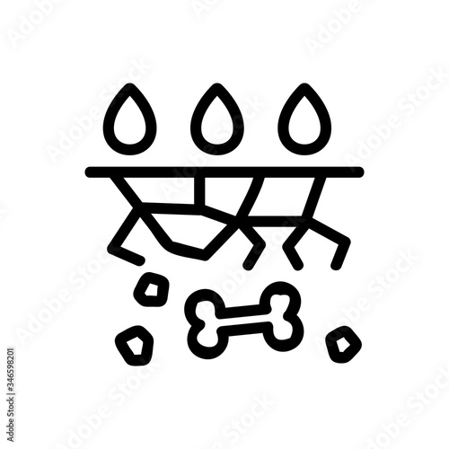 watering dried soil icon vector. watering dried soil sign. isolated contour symbol illustration