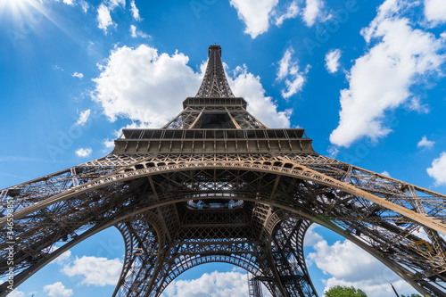 View of the famous Tour Eiffel, Paris, France.