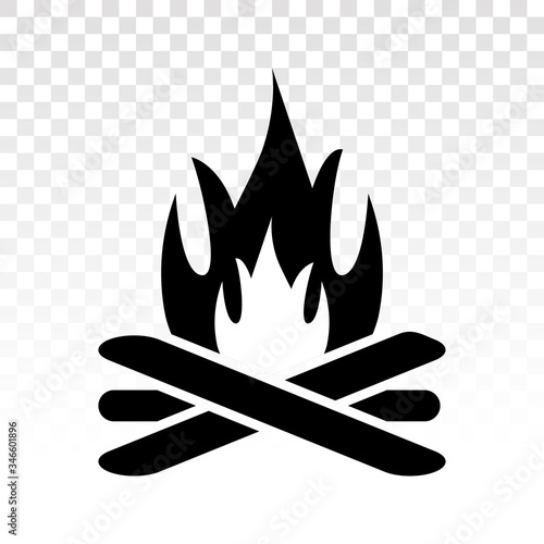 campfire / bonfire flat icon for apps and websites