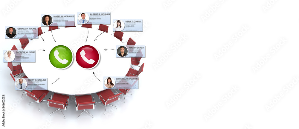 Obraz premium Digital board meeting