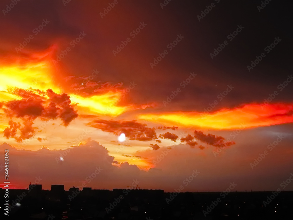 Fototapeta premium Sunset Sky Clouds
