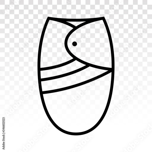 baby swaddling / baby sleep sacks flat icon on a transparent background