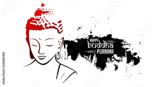 Illustration Of Buddha Purnima Background.with nice and creative design