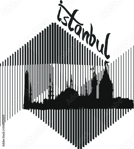 istanbul embroidery graphic design vector art