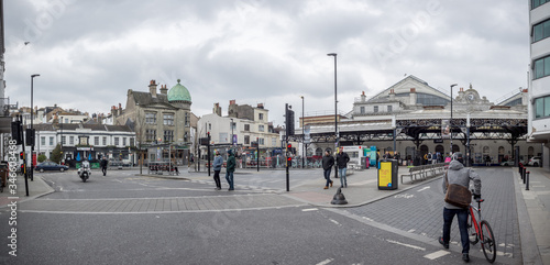 brighton cloudy day in march 2018 panorama city centre vacation england photo
