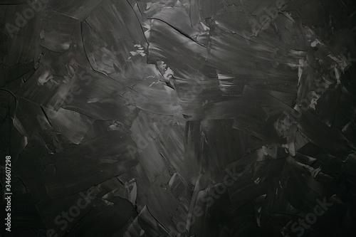 Black abstract horizontal grunge background with structure.