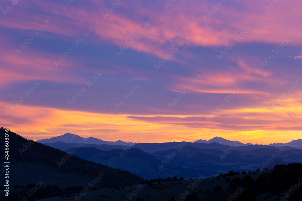 Obraz premium Sunset over the Colorado Rockies