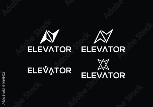 ELEVATOR Logo design template. ELEVATOR Logo sign symbol