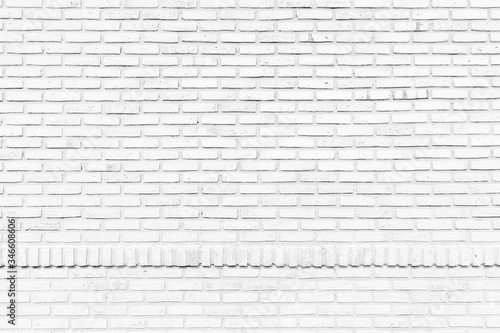 White brick walls that are not plastered background and texture. The texture of the brick is white. Background vertical of empty brick basement wall.