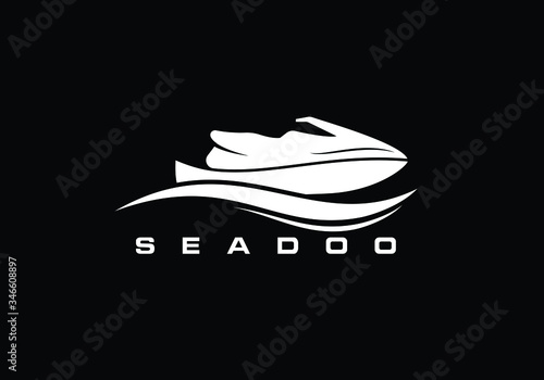 Sea-doo logo sign symbol, wave logo, ocean logo