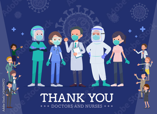 About covid19_thanks doctor nurse dark back