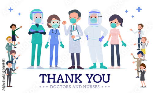 About covid19_thanks doctor nurse White back