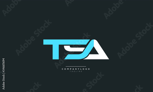 TSA Letter Logo Alphabet Design Icon Vector Symbol