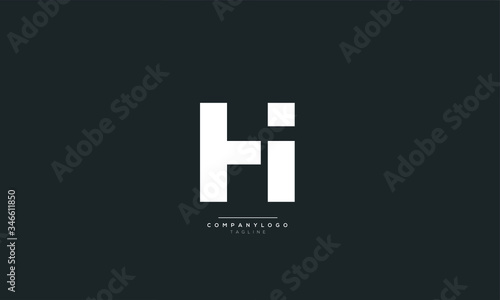 Letter HI IH I H Logo Alphabet Design Icon Vector Symbol