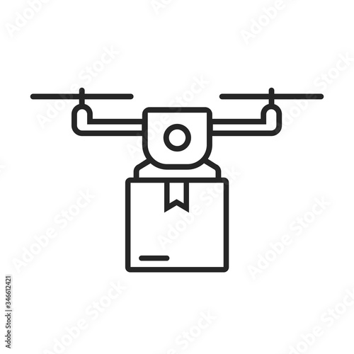 Drone Delivery Box Icon design 