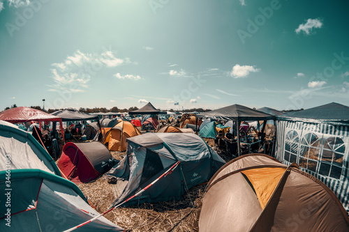 campsite at a festival