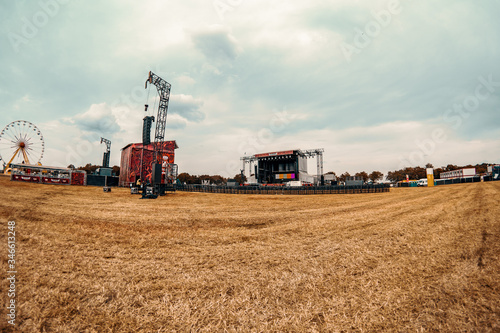 Bild auf Leinwand empty festival campground