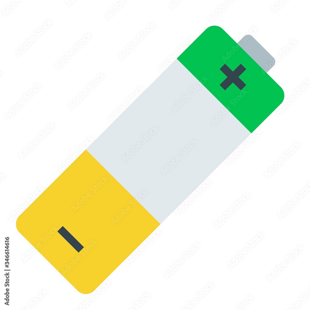 Lithium battery vector icon flat isolated Lithium battery vector icon flat isolated