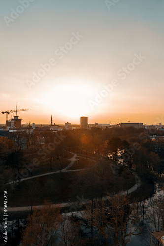 sunset in Bremen Germany