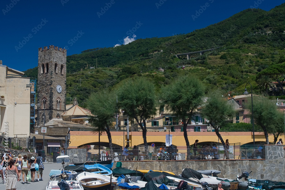 Panorama Monterosso Al Mare, Liguria, Włochy