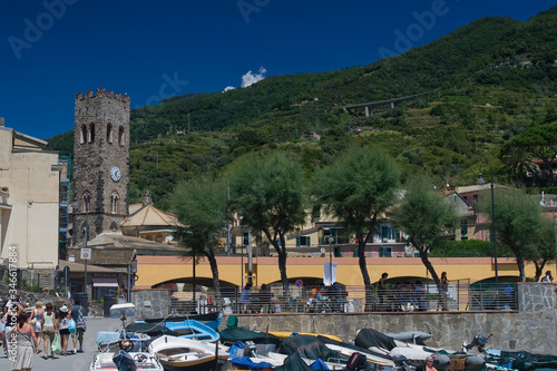 Obraz na płótnie Panorama Monterosso Al Mare, Liguria, Włochy w salonie