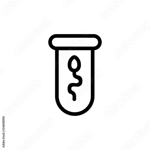 sperm in vitro icon vector. sperm in vitro sign. isolated contour symbol illustration