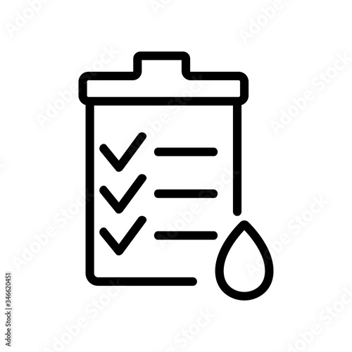 satisfactory blood results icon vector. satisfactory blood results sign. isolated contour symbol illustration