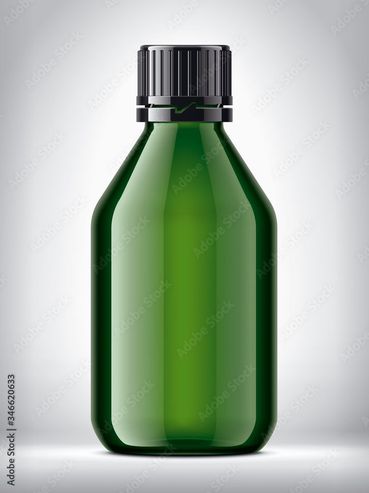 Bottle on background. Glossy surface version. Bottle on background. Glossy surface version.