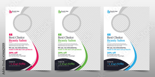 Beauty Care & Salon Flyer & Poster Template.