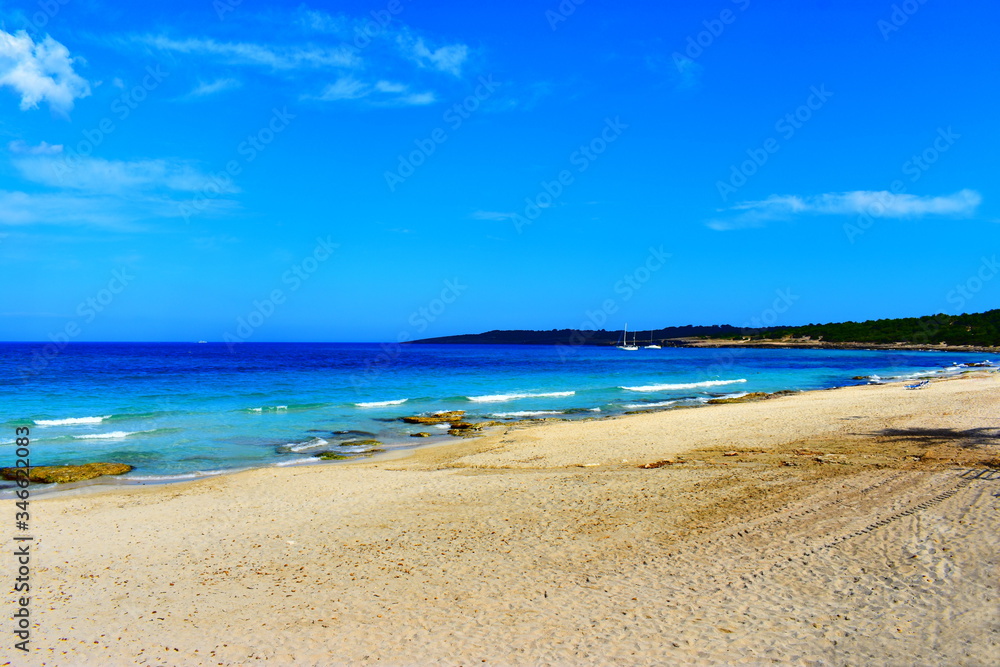 Long beach, shallow sea, Mallorca Long beach, shallow sea, Mallorca