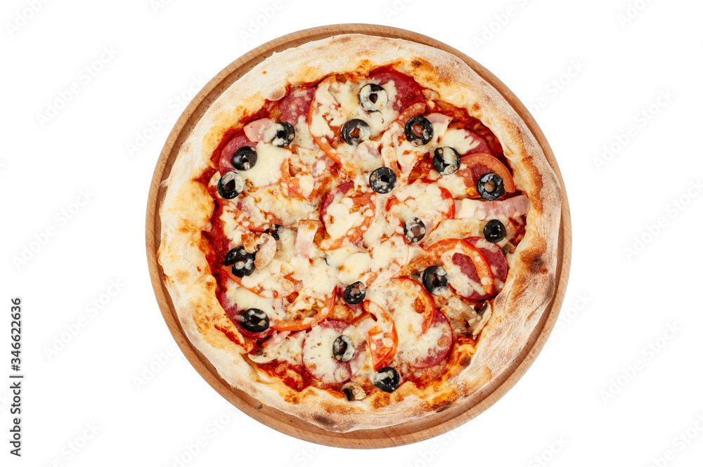 pizza on a white background pizza on a white background