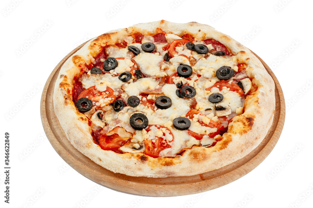 pizza on a white background pizza on a white background