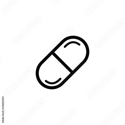 pill flat icon vector logo design trendy 