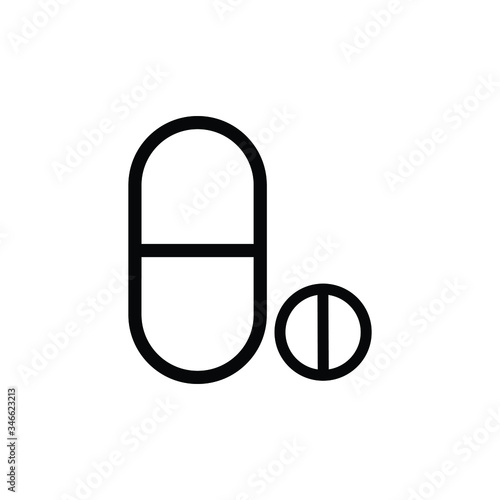 pill flat icon vector logo design trendy 