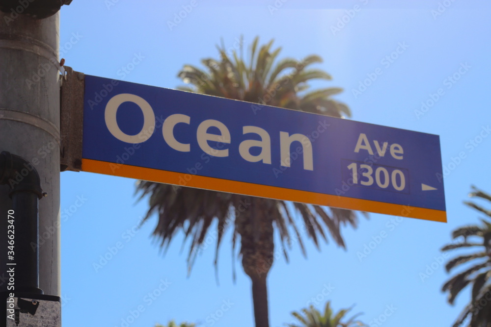 ocean ave sign in LA ocean ave sign in LA