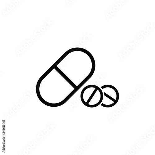 pill flat icon vector logo design trendy 