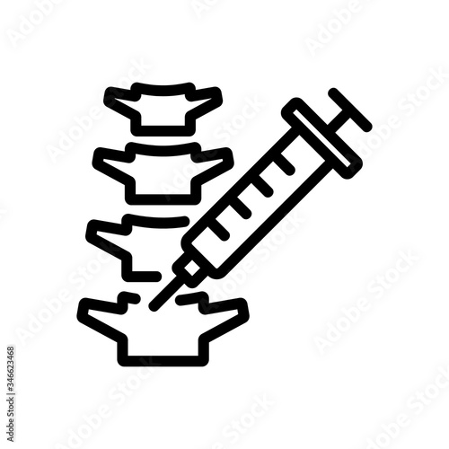 back spine injection icon vector. back spine injection sign. isolated contour symbol illustration