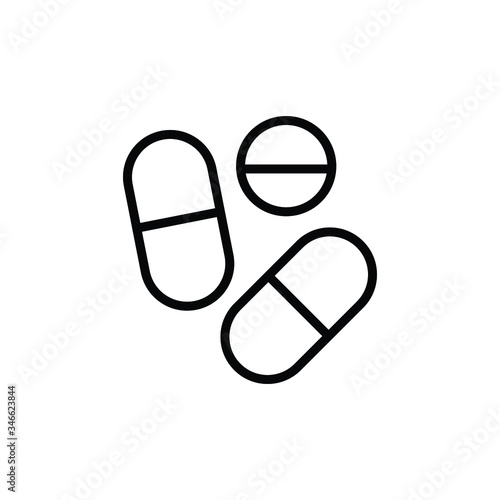 pill flat icon vector logo design trendy 