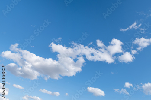 white clouds in the blue sky