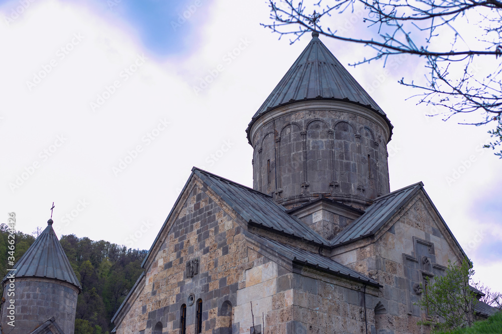 The ancient Haghartsin monastery. Old christianity church. Armenia