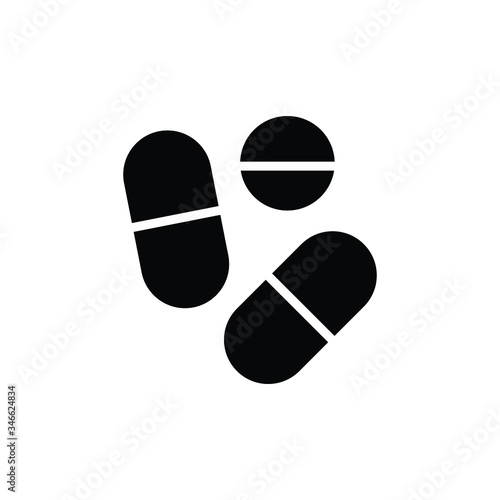 pill flat icon vector logo design trendy 